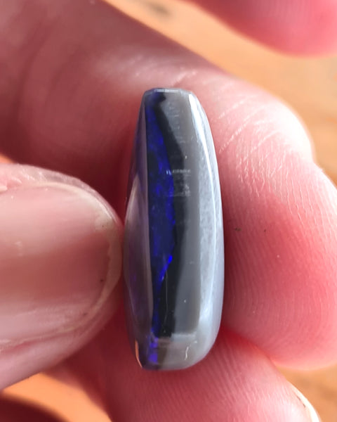 Solid Blue Dark 9.72ct Tear Drop Cut Solid Opal GJM069 Global Opals