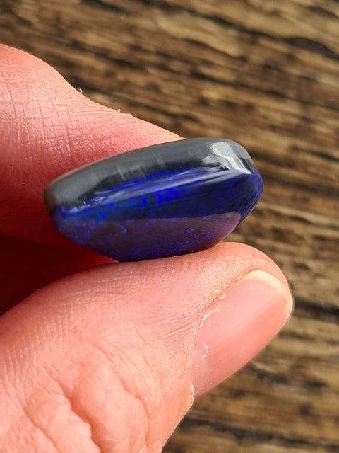 Solid Blue Dark 9.72ct Tear Drop Cut Solid Opal GJM069 Global Opals