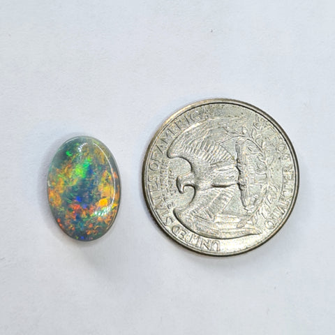 Lightning Ridge Brilliant Solid Black Opal 3005 5.51ct Global Opals