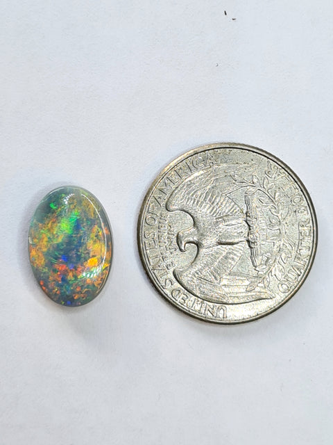 Lightning Ridge Brilliant Solid Black Opal 3005 5.51ct Global Opals