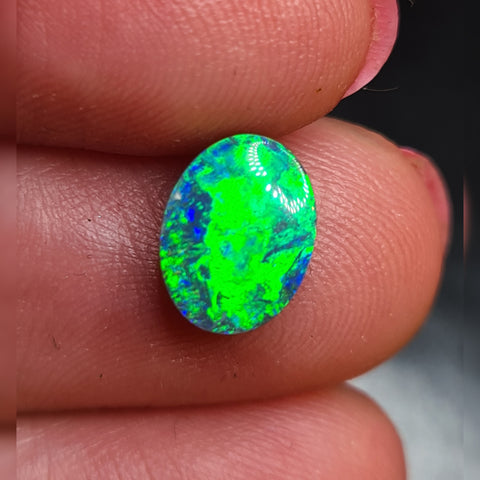 Exquisite Opalescent! "Glow in the Dark" Green/Blue Orange Opal 1.47cts 1955 Global Opals