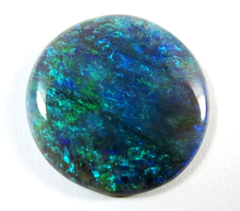 Round Blue Solid Black Lightning Ridge Opal! 3.95ct / 070 freeshipping - Global Opals