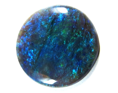 Round Blue Solid Black Lightning Ridge Opal! 3.95ct / 070 freeshipping - Global Opals