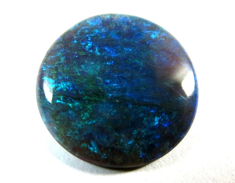 Round Blue Solid Black Lightning Ridge Opal! 3.95ct / 070 freeshipping - Global Opals