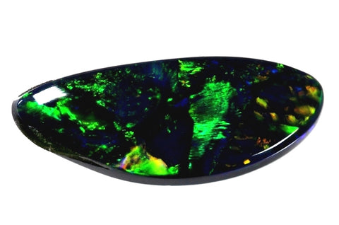 Free-Shape Solid Black Opal Gemstone! (1258) 1.07ct freeshipping - Global Opals