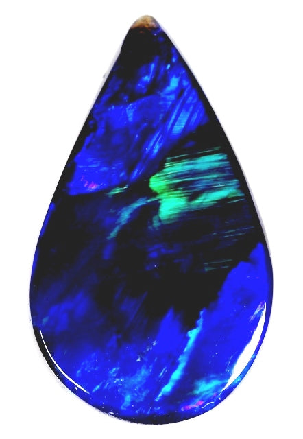 (1376) 1.20 ct Brilliant Royal Blue Chaff Pattern Lightning Ridge Black Opal! freeshipping - Global Opals