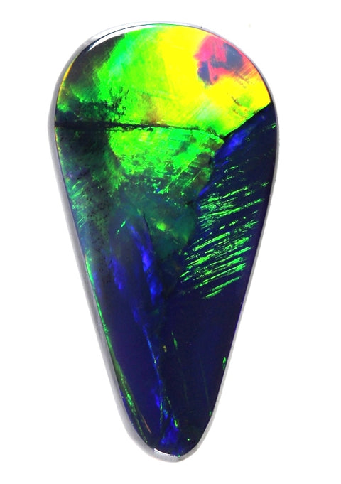 Beautiful "Rolling Flash!" Lightning Ridge Solid Black Opal! 1654 / 1.86ct - freeshipping - Global Opals
