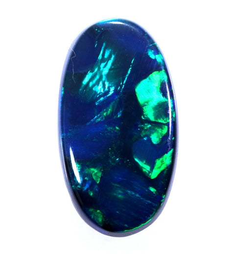 Brilliant Green Flashes Solid Black Opal 1.83ct/w Opal-282 free shipping - Global Opals