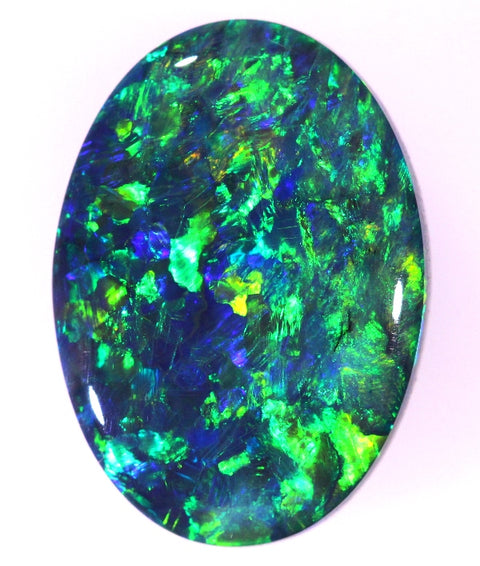 Stunning Blue-Green-Orange flashes Solid L/Ridge Opal 5255 / 9.23ct freeshipping - Global Opals