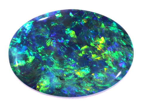 Stunning Blue-Green-Orange flashes Solid L/Ridge Opal 5255 / 9.23ct freeshipping - Global Opals