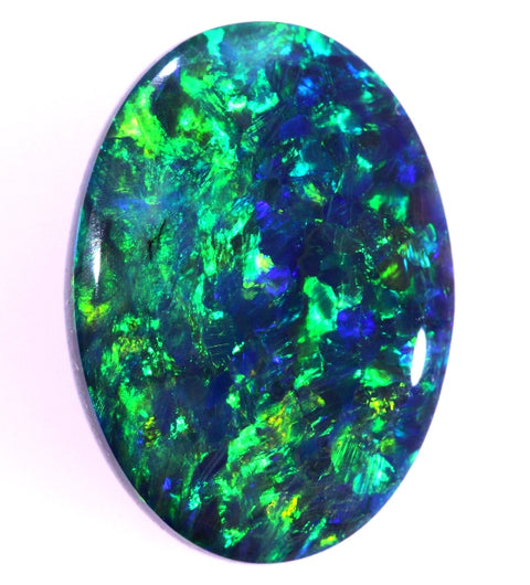 Stunning Blue-Green-Orange flashes Solid L/Ridge Opal 5255 / 9.23ct freeshipping - Global Opals