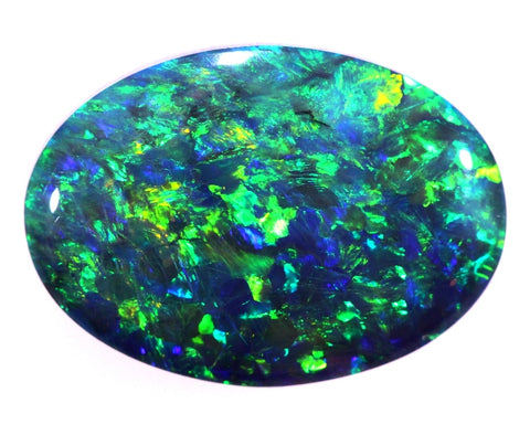 Stunning Blue-Green-Orange flashes Solid L/Ridge Opal 5255 / 9.23ct freeshipping - Global Opals