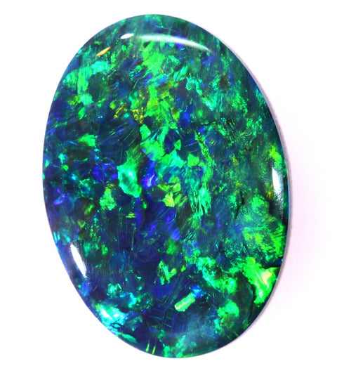 Stunning Blue-Green-Orange flashes Solid L/Ridge Opal 5255 / 9.23ct freeshipping - Global Opals
