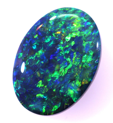 Stunning Blue-Green-Orange flashes Solid L/Ridge Opal 5255 / 9.23ct freeshipping - Global Opals