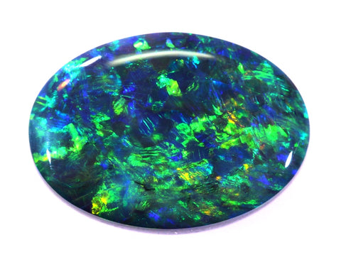 Stunning Blue-Green-Orange flashes Solid L/Ridge Opal 5255 / 9.23ct freeshipping - Global Opals