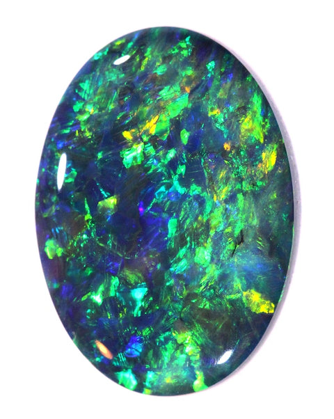 Stunning Blue-Green-Orange flashes Solid L/Ridge Opal 5255 / 9.23ct freeshipping - Global Opals