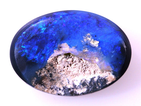 Stunning Blue-Green-Orange flashes Solid L/Ridge Opal 5255 / 9.23ct freeshipping - Global Opals