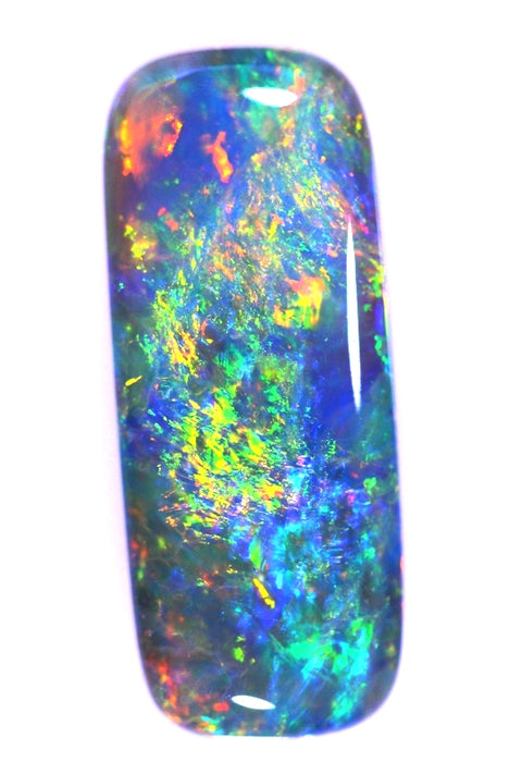 Brilliant Multi-Coloured Solid Black Opal! (5118) 5.19ct freeshipping - Global Opals