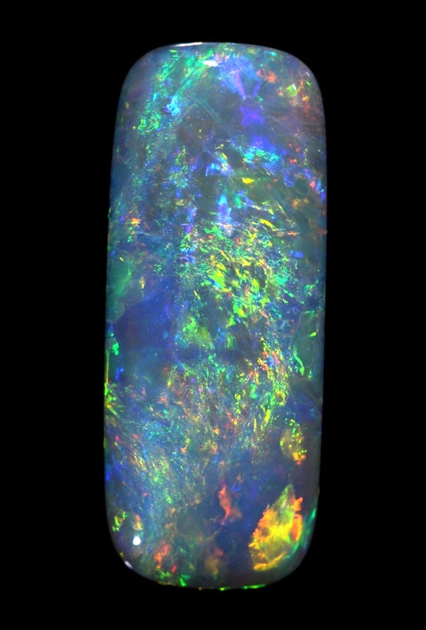 Brilliant Multi-Coloured Solid Black Opal! (5118) 5.19ct freeshipping - Global Opals