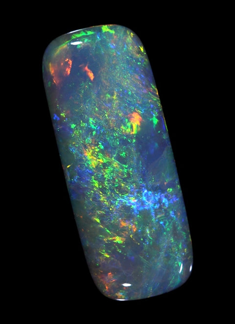 Brilliant Multi-Coloured Solid Black Opal! (5118) 5.19ct freeshipping - Global Opals