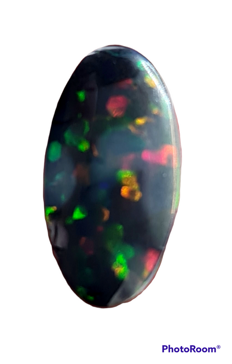 Spatters of Colors! Red on Black Solid Black Australian Opal 1.95ct 3162 Global Opals