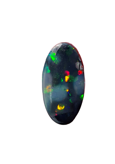 Spatters of Colors! Red on Black Solid Black Australian Opal 1.95ct 3162 Global Opals