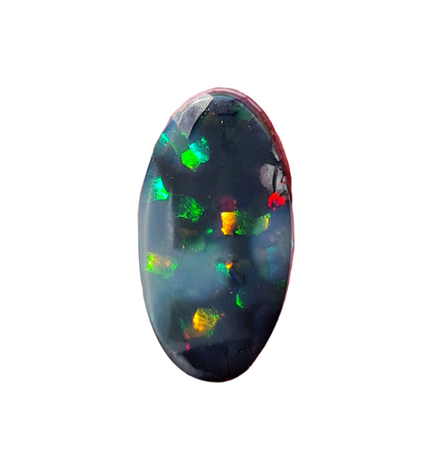 Spatters of Colors! Red on Black Solid Black Australian Opal 1.95ct 3162 Global Opals