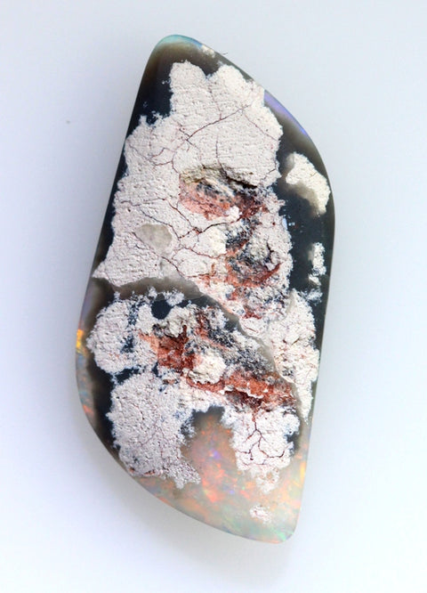 Brilliant Red Multi-Colour Free-Form Lightning Ridge Opal (5106) 3.76ct freeshipping - Global Opals