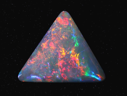 Brilliant Red Triangular Shaped Solid Dark Opal! 5114 / 1.49ct freeshipping - Global Opals