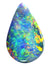 Bright Green-Orange Flashes Tear Drop Solid Opal! 5127 / 1.42ct freeshipping - Global Opals