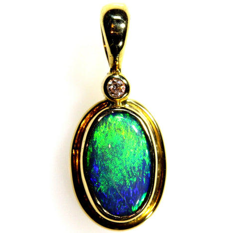 Black Opal Pendant 126f