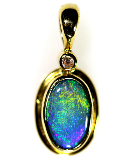 Black Opal Pendant 126c