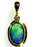 Solid Black Opal Pendant 18ct Gold