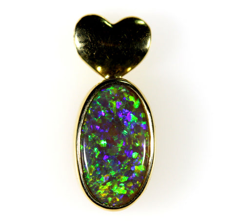 Beautiful Black Opal Pendant