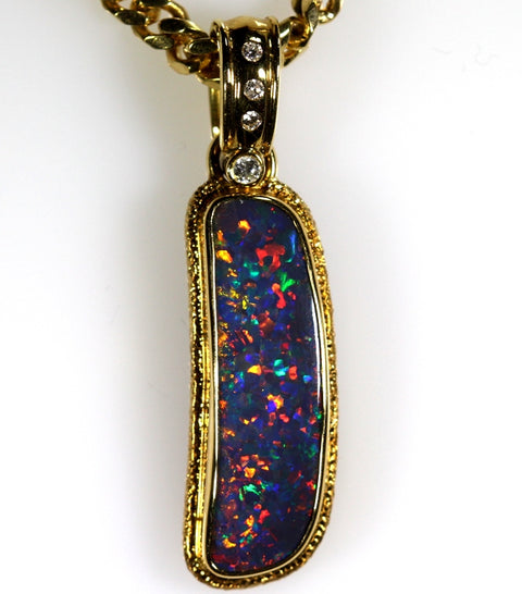 Black Opal Pendant Gem Quality 140