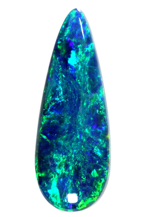 Dark blue 4.5 mm thick, 2.77 carat Opal Gem!