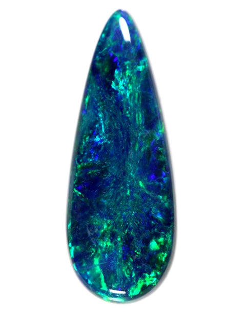 Dark blue 4.5 mm thick, 2.77 carat Opal Gem!