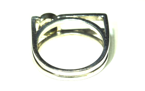 (RPG-500) Unique Square Set / 9ct Gold Bezel / Stunning Opal Ring! freeshipping - Global Opals