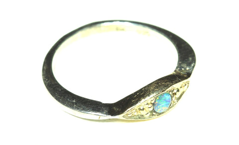 (RPG-513) Bezel Set Fine Detail Red Solid Black Opal Ring! freeshipping - Global Opals