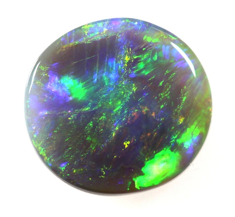 (2135) 1.33cts Round Bright Solid Black Opal! $380 freeshipping - Global Opals